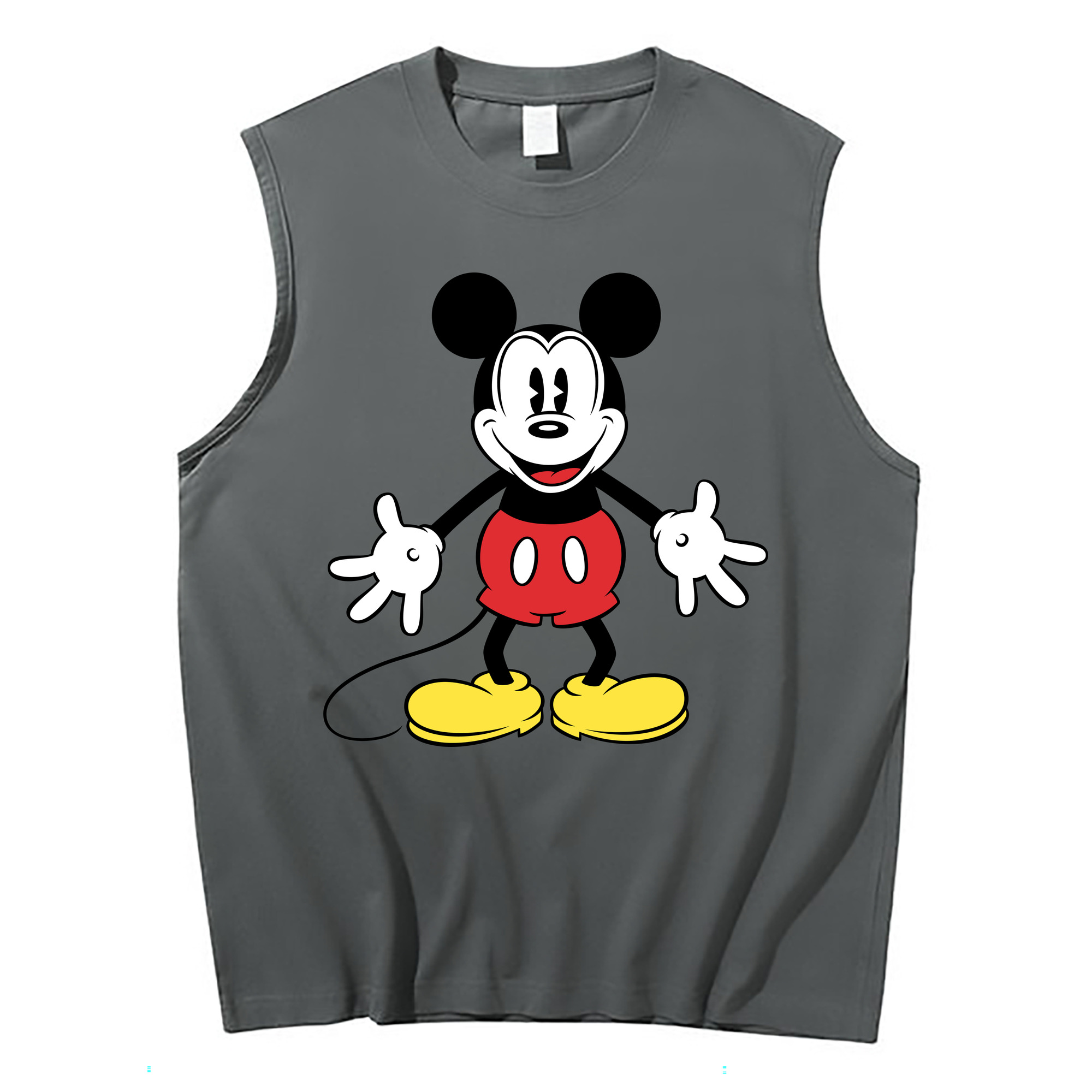 ミッキーマウス Mickey Mouse コットン100％タンクトップ（フロントプリント）